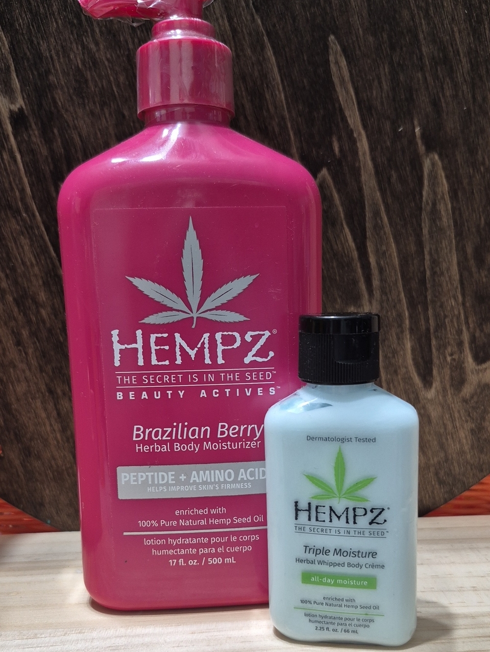 Hempz Pink Brazilian Berry Moisturizer Duo